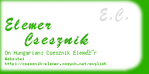 elemer csesznik business card